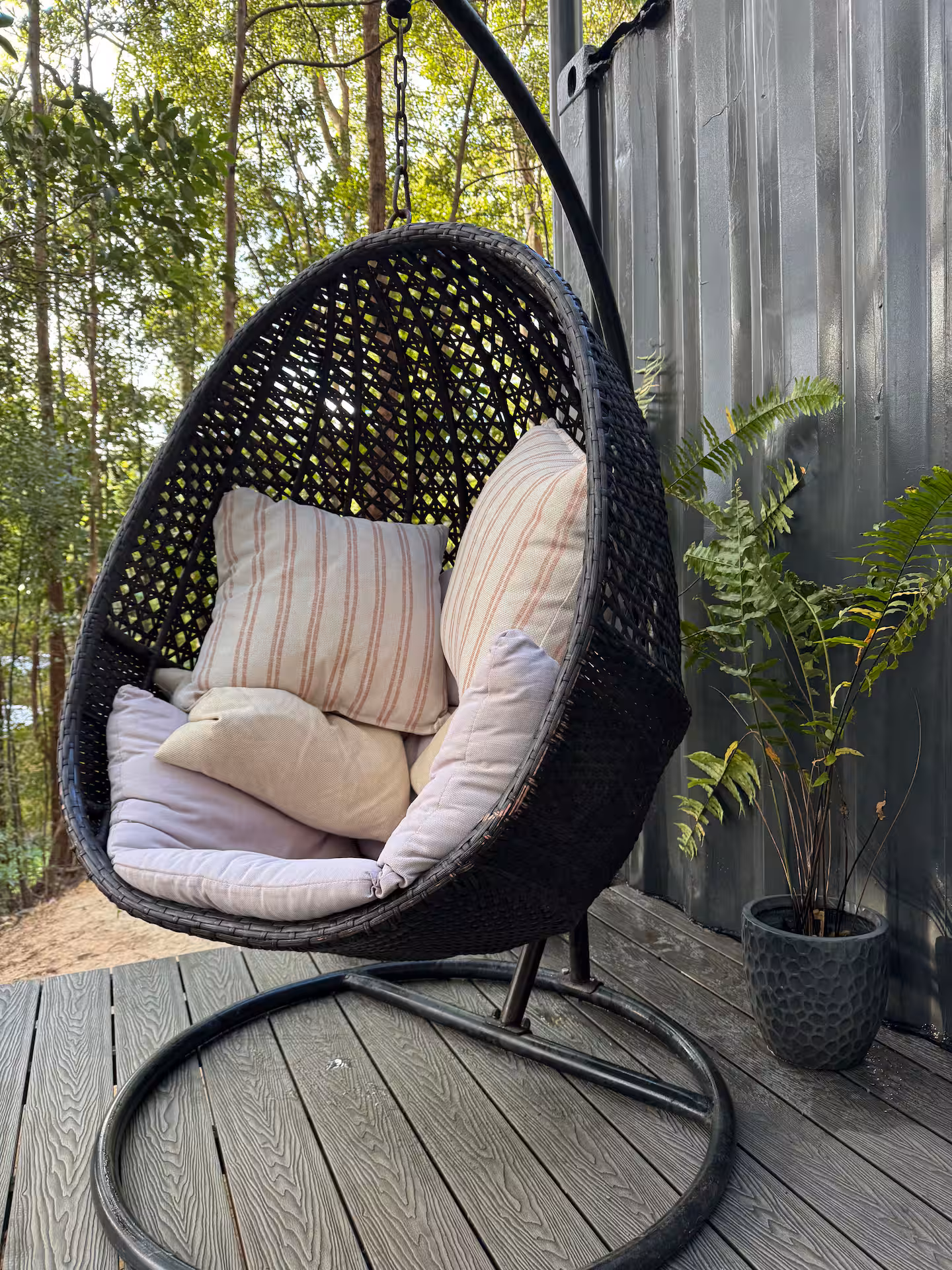 Tiny Home fire pit closeup